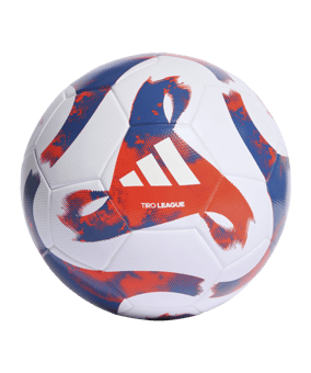 adidas Tiro League Trainingsball Weiss Blau Orange - weiss