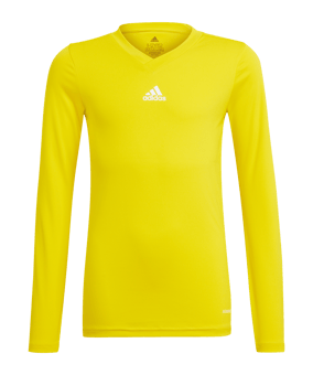 adidas Team Base Top langarm Kids Gelb - gelb