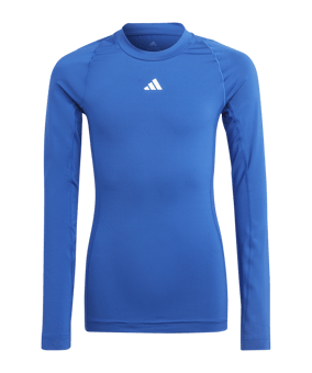 adidas Techfit Aeroready Shirt langarm Kids Blau - blau